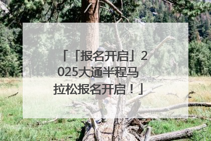 「报名开启」2025大通半程马拉松报名开启！