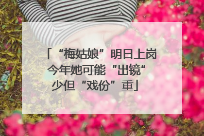 “梅姑娘”明日上岗 今年她可能“出镜”少但“戏份”重