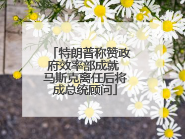 特朗普称赞政府效率部成就 马斯克离任后将成总统顾问