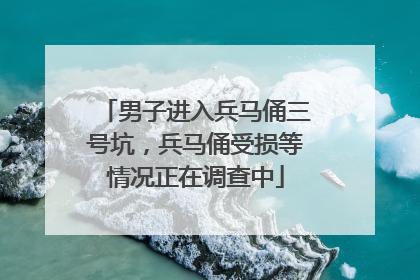 男子进入兵马俑三号坑，兵马俑受损等情况正在调查中