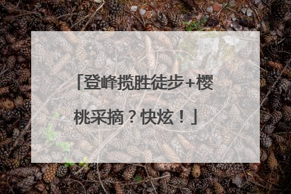 登峰揽胜徒步+樱桃采摘？快炫！