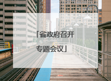 省政府召开专题会议