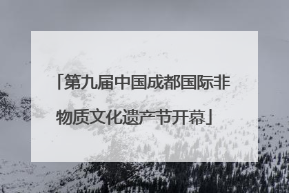 第九届中国成都国际非物质文化遗产节开幕
