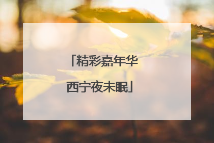 精彩嘉年华 西宁夜未眠