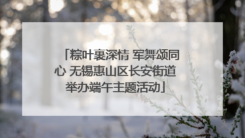 粽叶裹深情 军舞颂同心 无锡惠山区长安街道举办端午主题活动