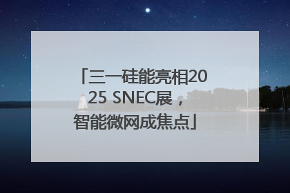 三一硅能亮相2025 SNEC展，智能微网成焦点