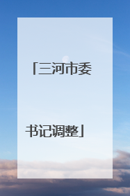 三河市委书记调整