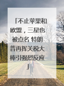 不止苹果和欧盟，三星也被点名 特朗普再挥关税大棒引强烈反应