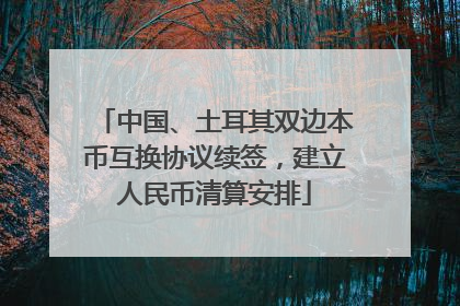 中国、土耳其双边本币互换协议续签，建立人民币清算安排