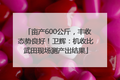 亩产600公斤，丰收态势良好！卫辉：机收比武田现场测产出结果