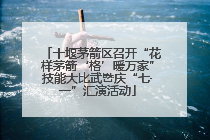 十堰茅箭区召开“花样茅箭‘格’暖万家”技能大比武暨庆“七·一”汇演活动