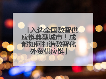 入选全国数智供应链典型城市！成都如何打造数智化外贸供应链
