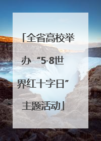 全省高校举办“5·8世界红十字日”主题活动