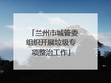 兰州市城管委组织开展垃圾专项整治工作