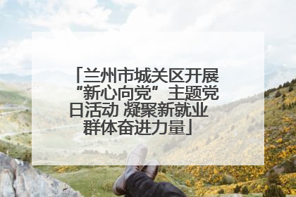 兰州市城关区开展“新心向党”主题党日活动 凝聚新就业群体奋进力量