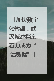 加快数字化转型，武汉城建档案着力成为“活数据”