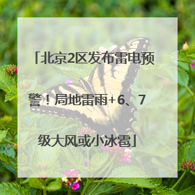 北京2区发布雷电预警！局地雷雨+6、7级大风或小冰雹