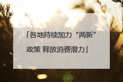 各地持续加力“两新”政策 释放消费潜力