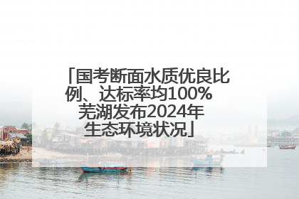 国考断面水质优良比例、达标率均100% 芜湖发布2024年生态环境状况