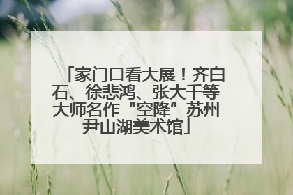 家门口看大展！齐白石、徐悲鸿、张大千等大师名作“空降”苏州尹山湖美术馆