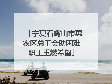 宁夏石嘴山市惠农区总工会助困难职工重燃希望