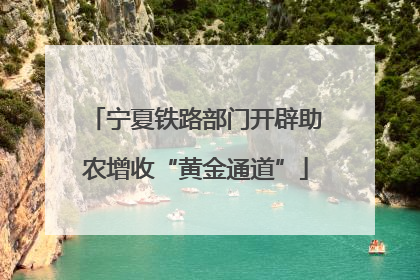 宁夏铁路部门开辟助农增收“黄金通道”