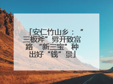 安仁竹山乡：“三板斧”劈开致富路 “新三宝”种出好“钱”景