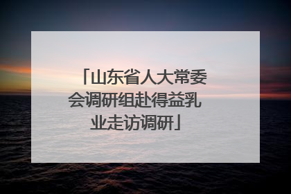 山东省人大常委会调研组赴得益乳业走访调研