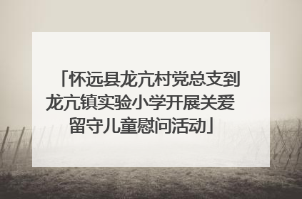 怀远县龙亢村党总支到龙亢镇实验小学开展关爱留守儿童慰问活动