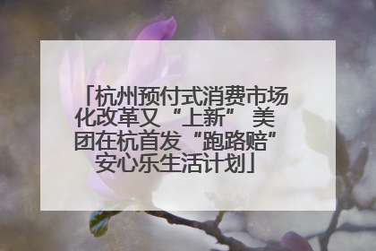 杭州预付式消费市场化改革又“上新” 美团在杭首发“跑路赔”安心乐生活计划
