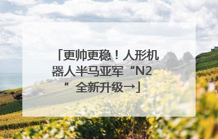 更帅更稳！人形机器人半马亚军“N2”全新升级→