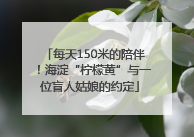 每天150米的陪伴！海淀“柠檬黄”与一位盲人姑娘的约定
