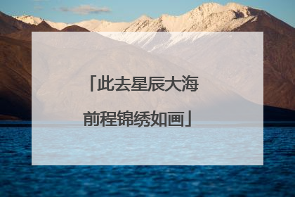 此去星辰大海 前程锦绣如画
