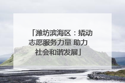潍坊滨海区：撬动志愿服务力量 助力社会和谐发展