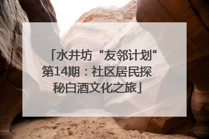 水井坊“友邻计划”第14期：社区居民探秘白酒文化之旅