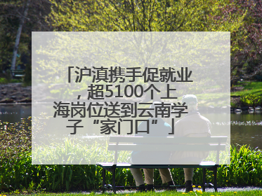 沪滇携手促就业，超5100个上海岗位送到云南学子“家门口”