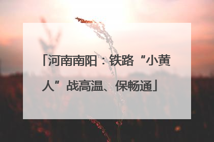 河南南阳：铁路“小黄人”战高温、保畅通