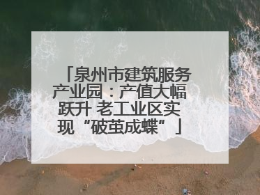 泉州市建筑服务产业园：产值大幅跃升 老工业区实现“破茧成蝶”