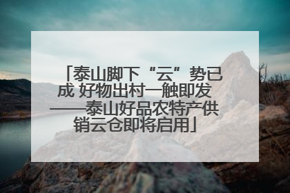 泰山脚下“云”势已成 好物出村一触即发——泰山好品农特产供销云仓即将启用