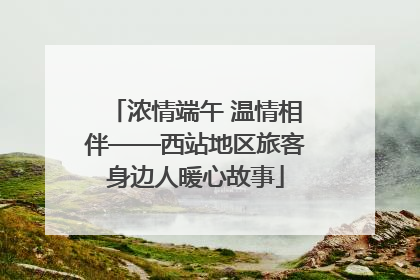 浓情端午 温情相伴——西站地区旅客身边人暖心故事