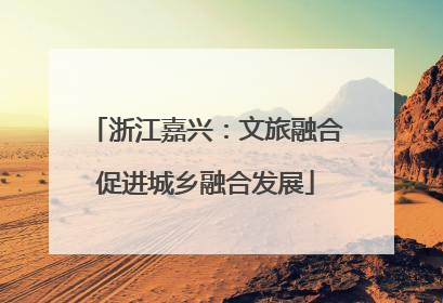 浙江嘉兴：文旅融合促进城乡融合发展