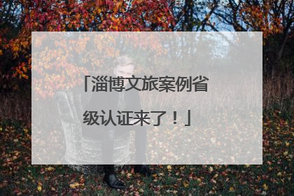 淄博文旅案例省级认证来了！