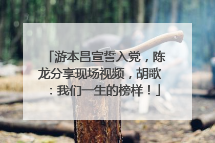 游本昌宣誓入党，陈龙分享现场视频，胡歌：我们一生的榜样！