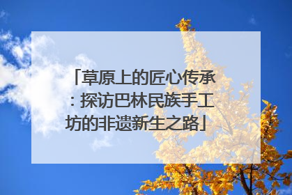 草原上的匠心传承：探访巴林民族手工坊的非遗新生之路