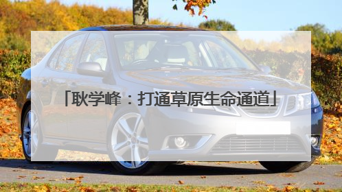 耿学峰：打通草原生命通道