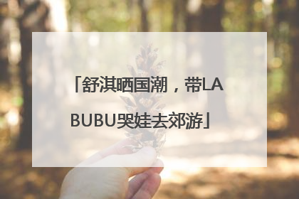 舒淇晒国潮，带LABUBU哭娃去郊游
