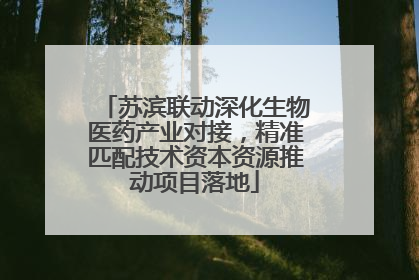 苏滨联动深化生物医药产业对接，精准匹配技术资本资源推动项目落地