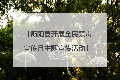 衡阳县开展全民禁毒宣传月主题宣传活动