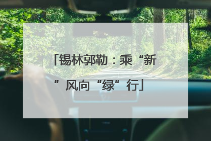 锡林郭勒：乘“新”风向“绿”行