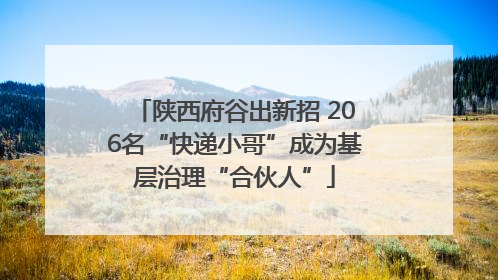 陕西府谷出新招 206名“快递小哥”成为基层治理“合伙人”